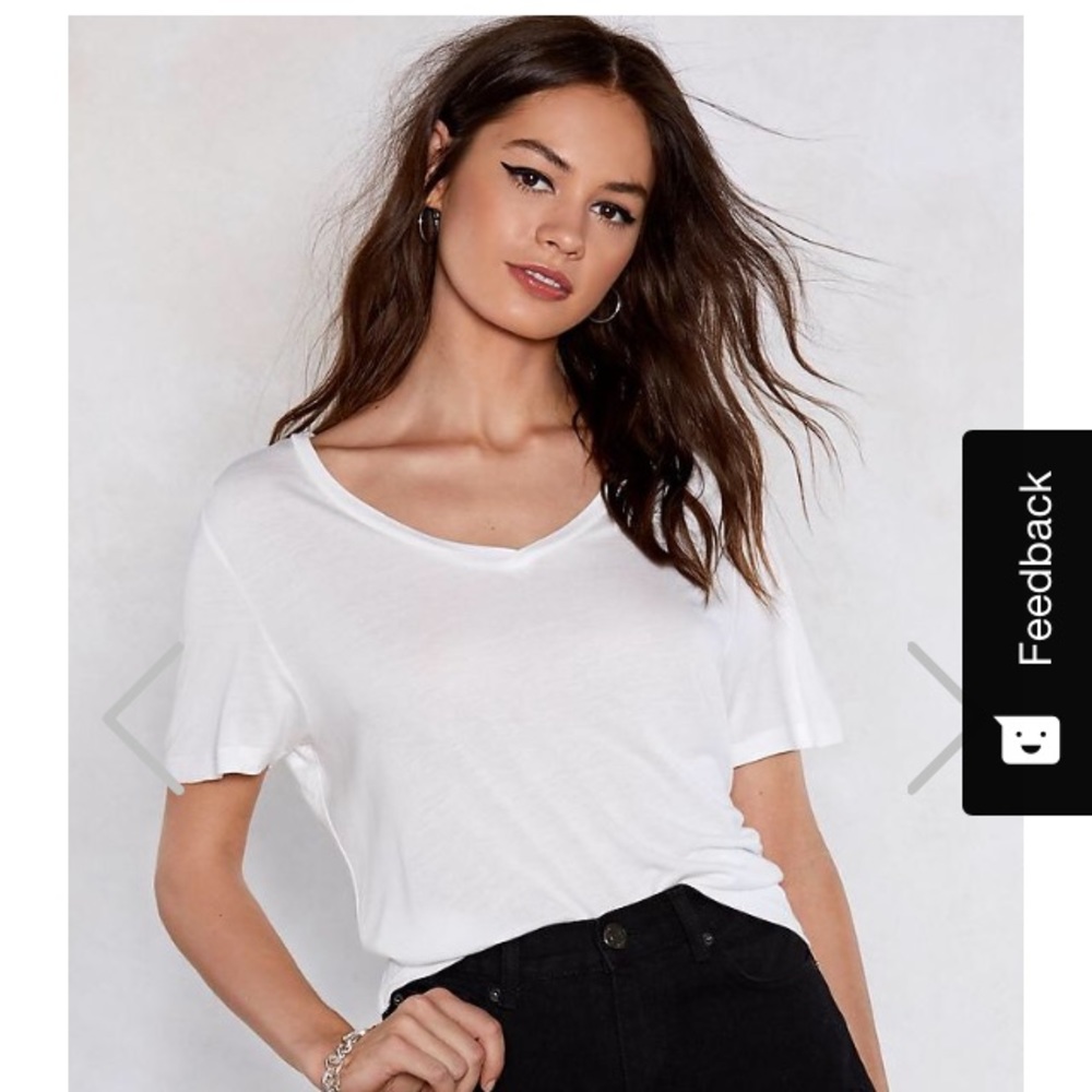 Nasty Gal Back to Basics V-neck T-shirt